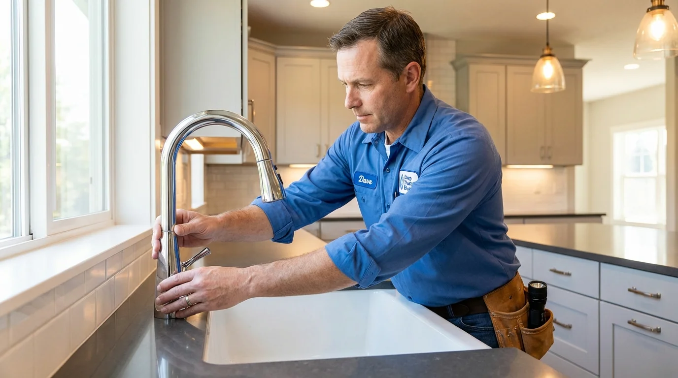 Kitchen faucet installation by Johns Plumbing LLC in Taylor